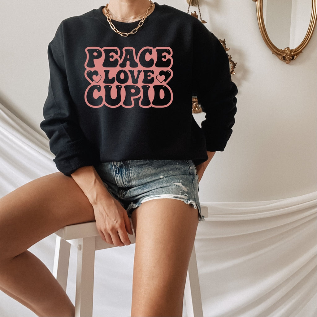 Peace Love Cupid Valentine Sweatshirt - Liam & Lore