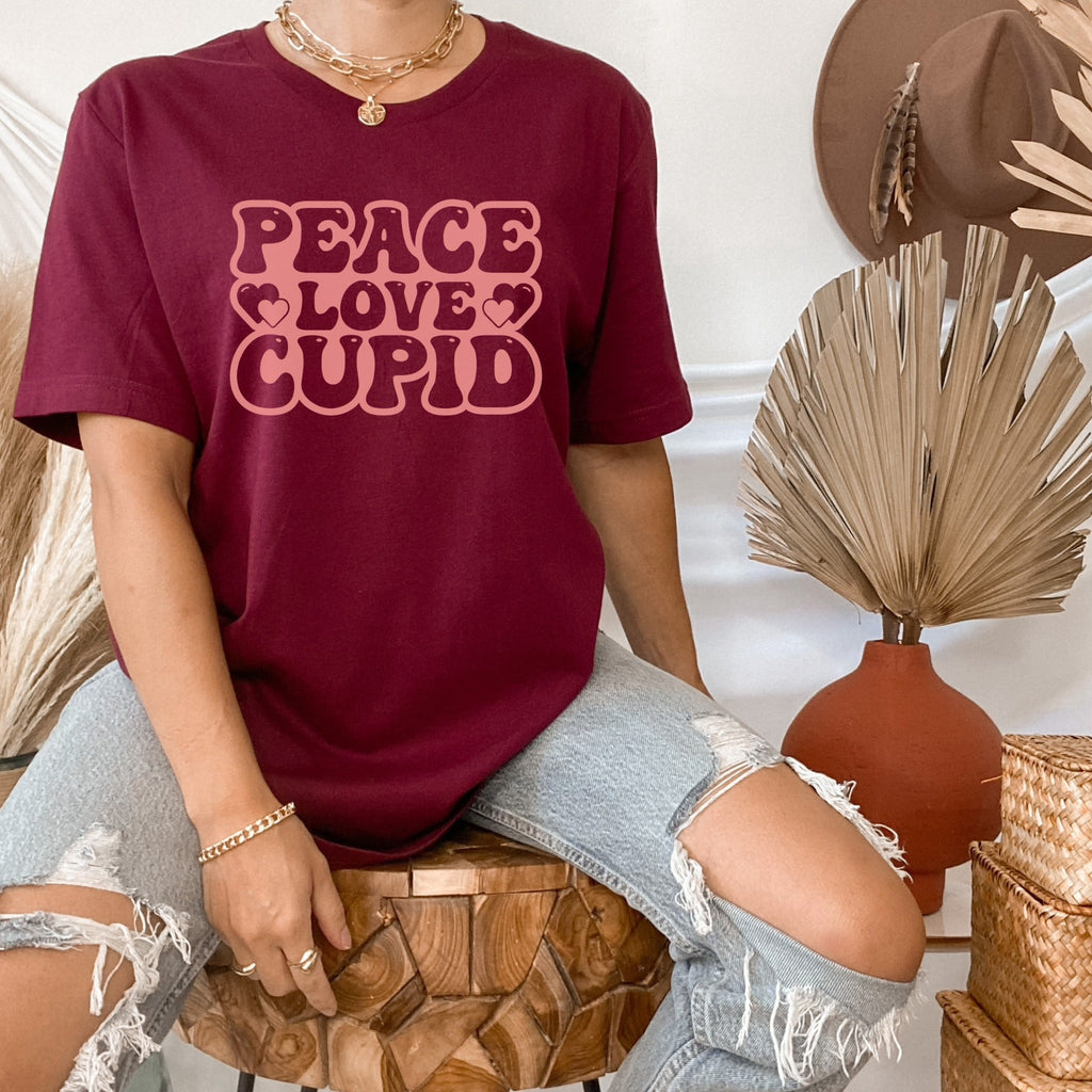Peace Love Cupid Valentines Shirt - Liam & Lore