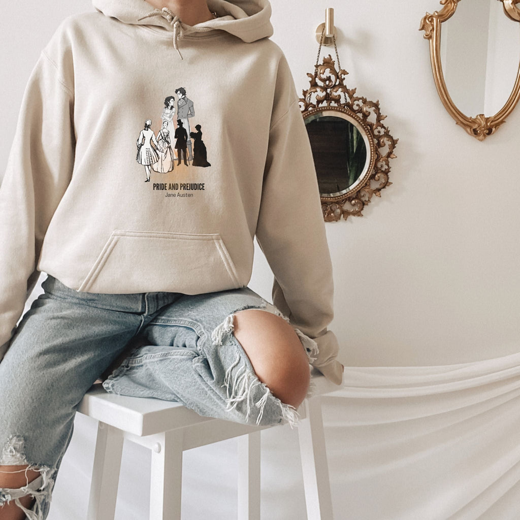 Pride And Prejudice Hoodie - Jane Austen Character Inspired Bookish Hoodie - Liam & Lore